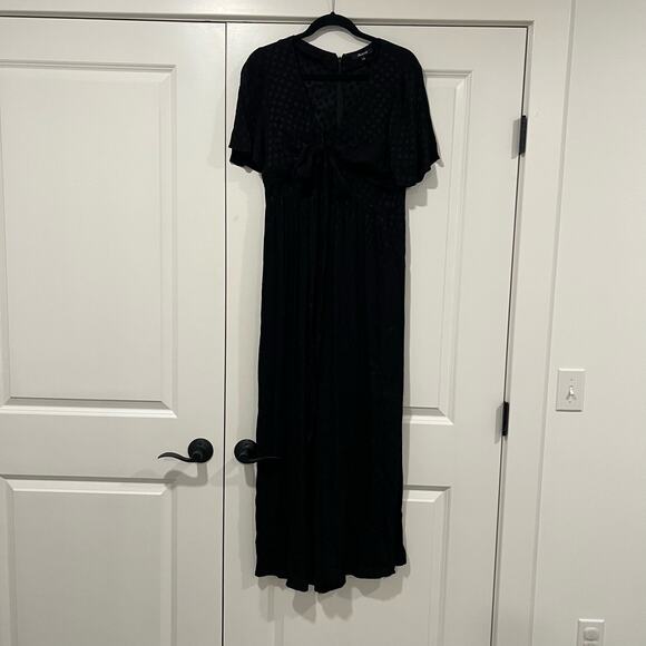 Madewell Women's Jumpsuit Black with Polka Dots Short Sleeve Pant‎ Size 4 - Picture 1 of 12